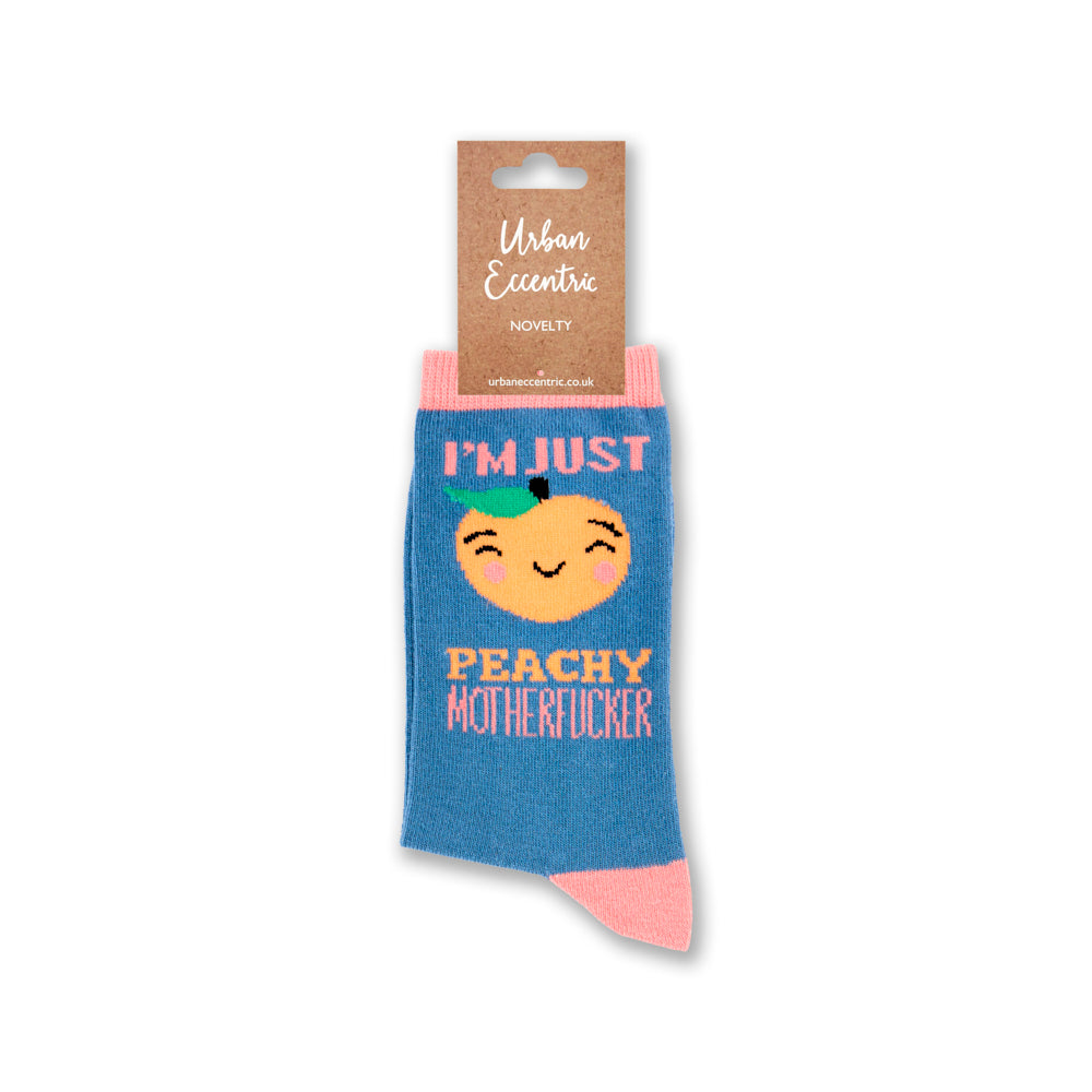 Ladies I'm Just Peachy Motherfucker Socks