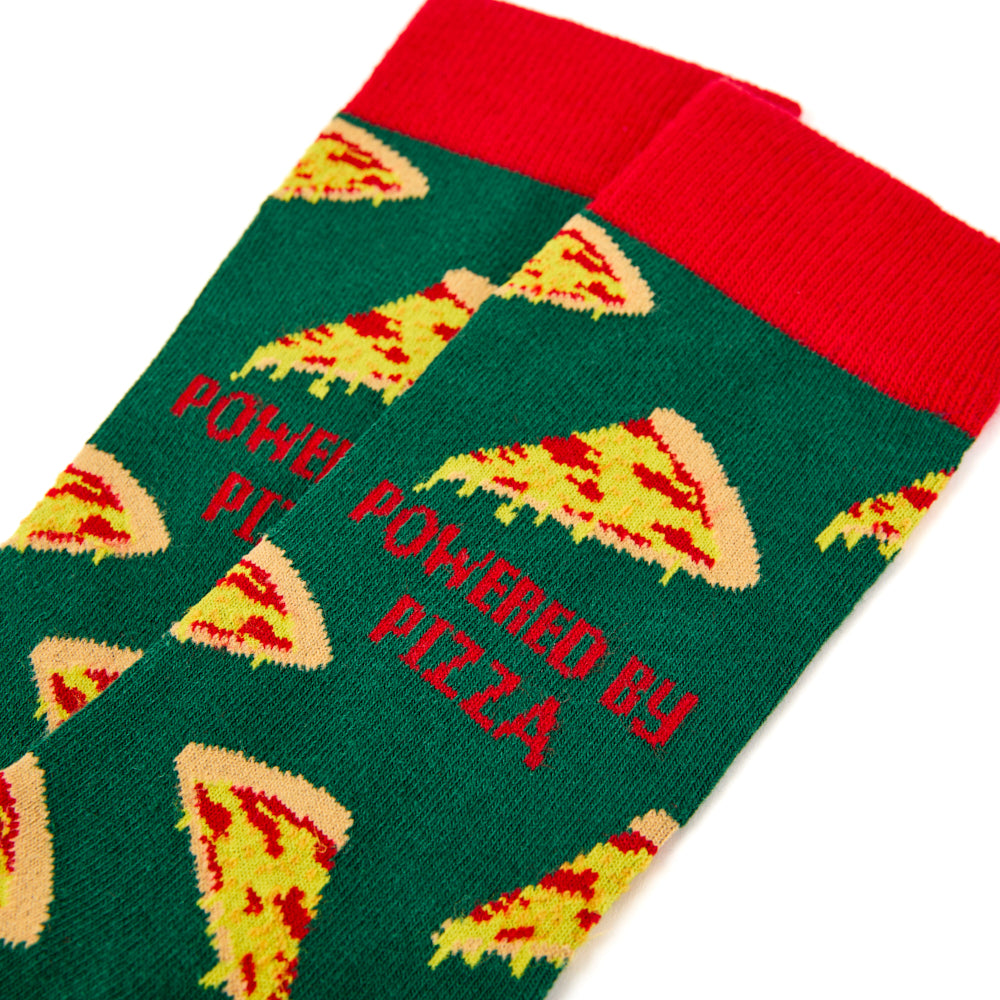 Unisex Powered By Pizza Slice Socks Gift Set