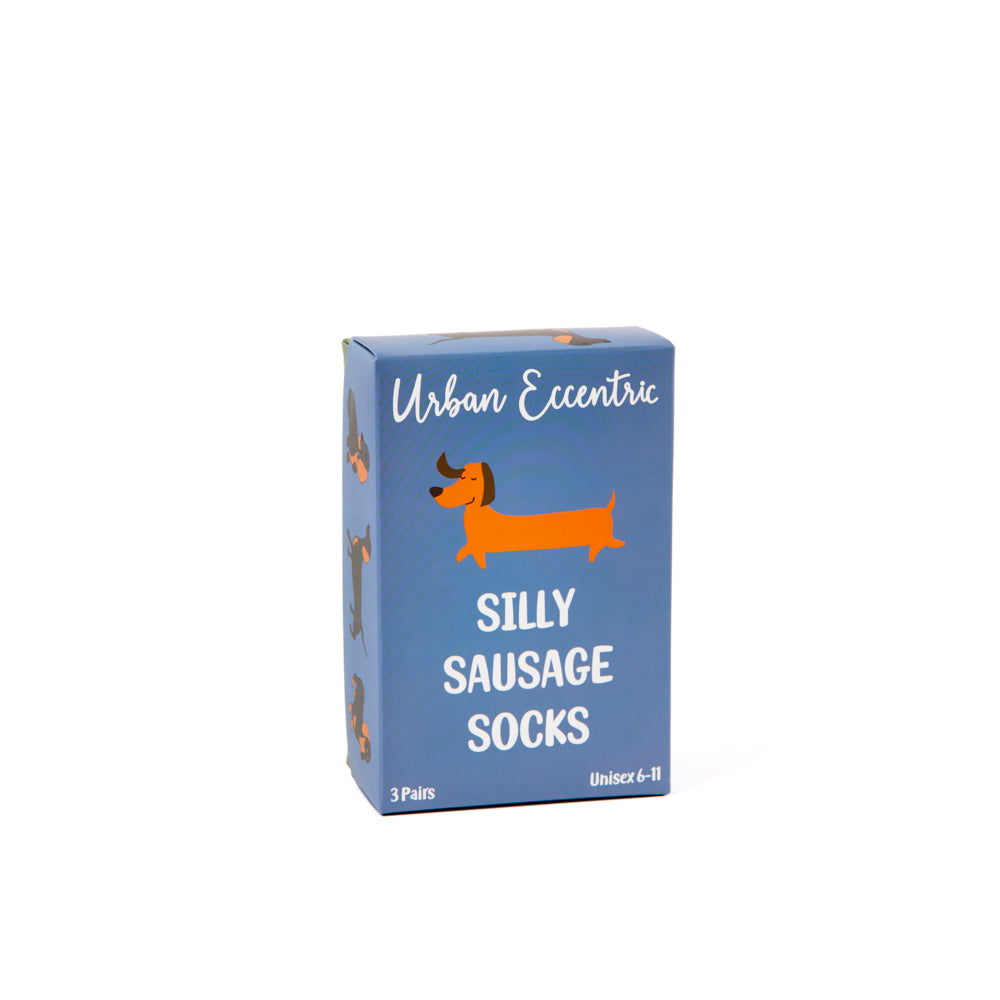 Unisex Cheeky Sausage Dog Gift Box Socks