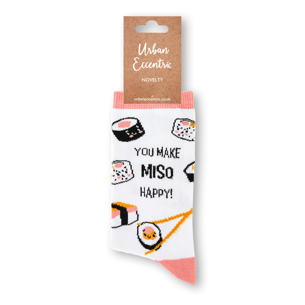 Ladies You Make Miso Happy Socks