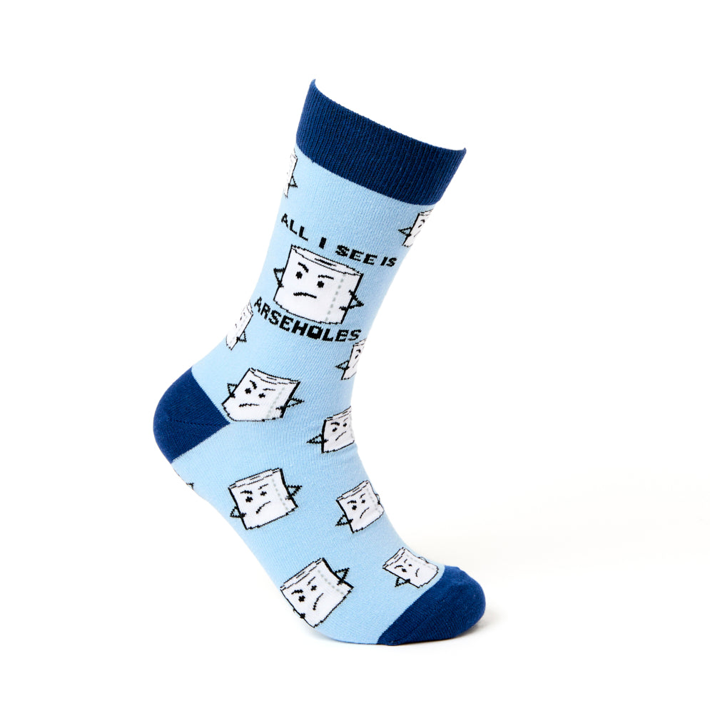 Unisex All I See Is Arseholes Socks