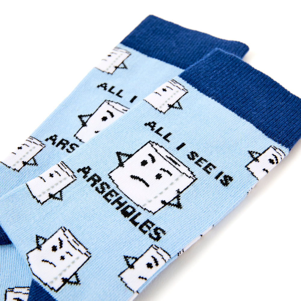 Unisex All I See Is Arseholes Socks
