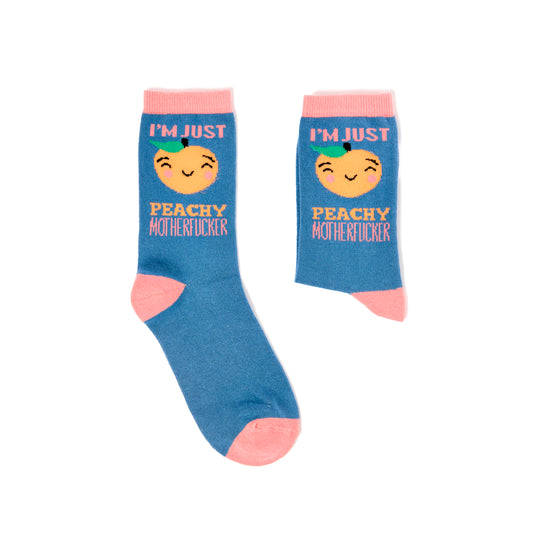 Ladies I'm Just Peachy Motherfucker Socks