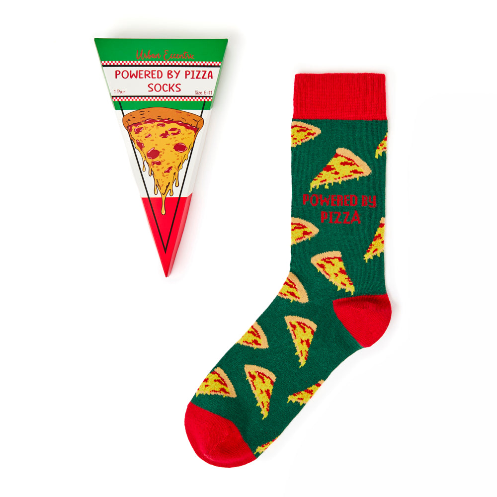 Unisex Powered By Pizza Slice Socks Gift Set
