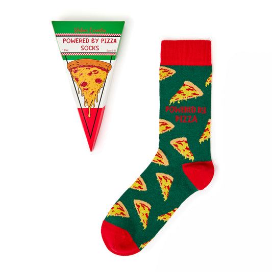 Unisex Powered By Pizza Slice Socks Gift Set