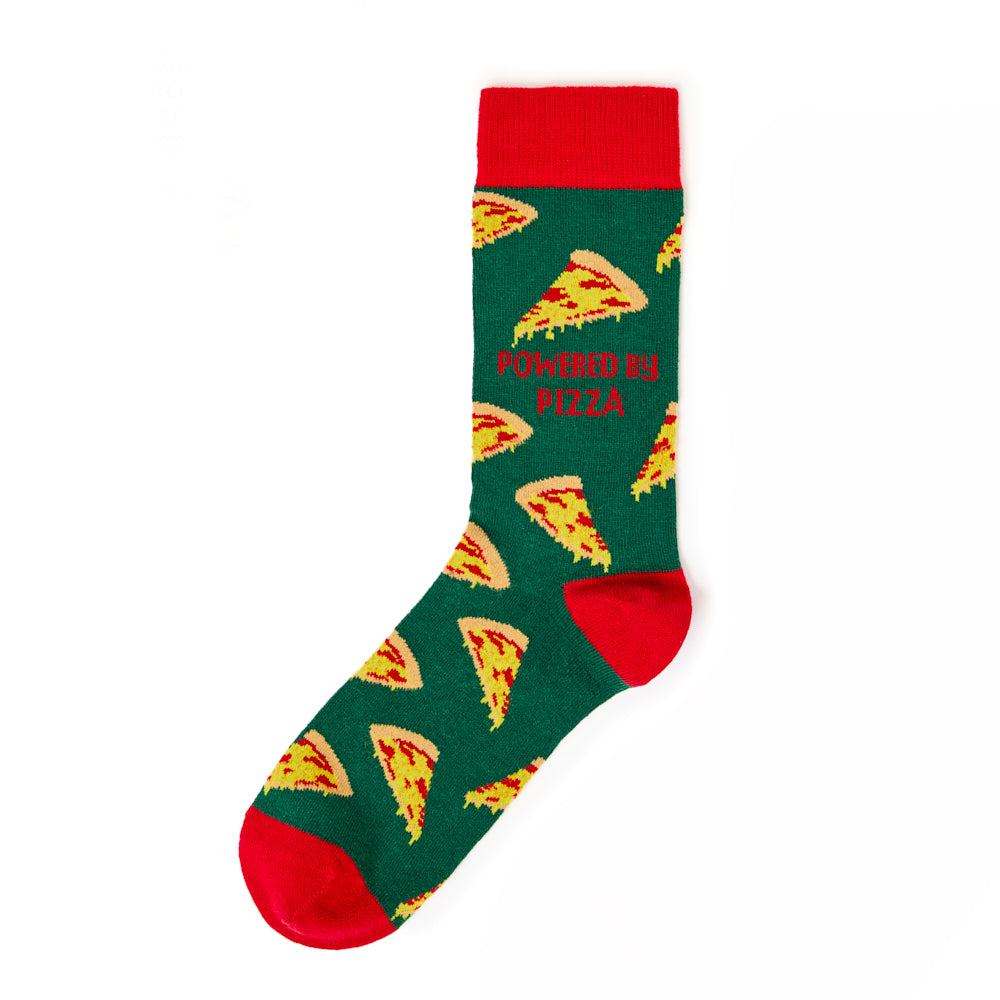 Unisex Powered By Pizza Slice Socks Gift Set