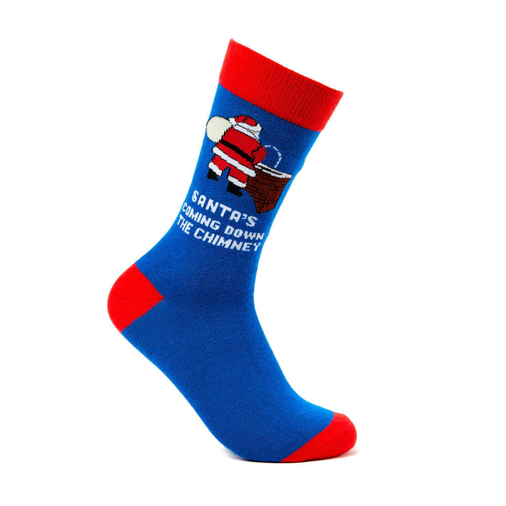 Unisex Santa's Coming Down the Chimney Socks