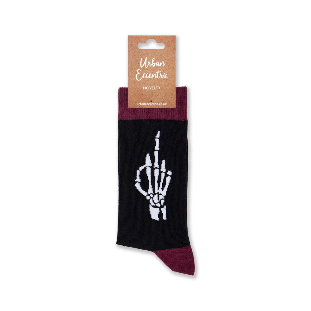 Unisex Skeleton Sweary Hand Socks
