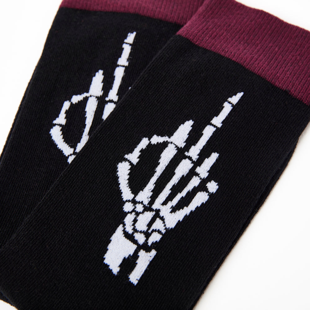 Unisex Skeleton Sweary Hand Socks