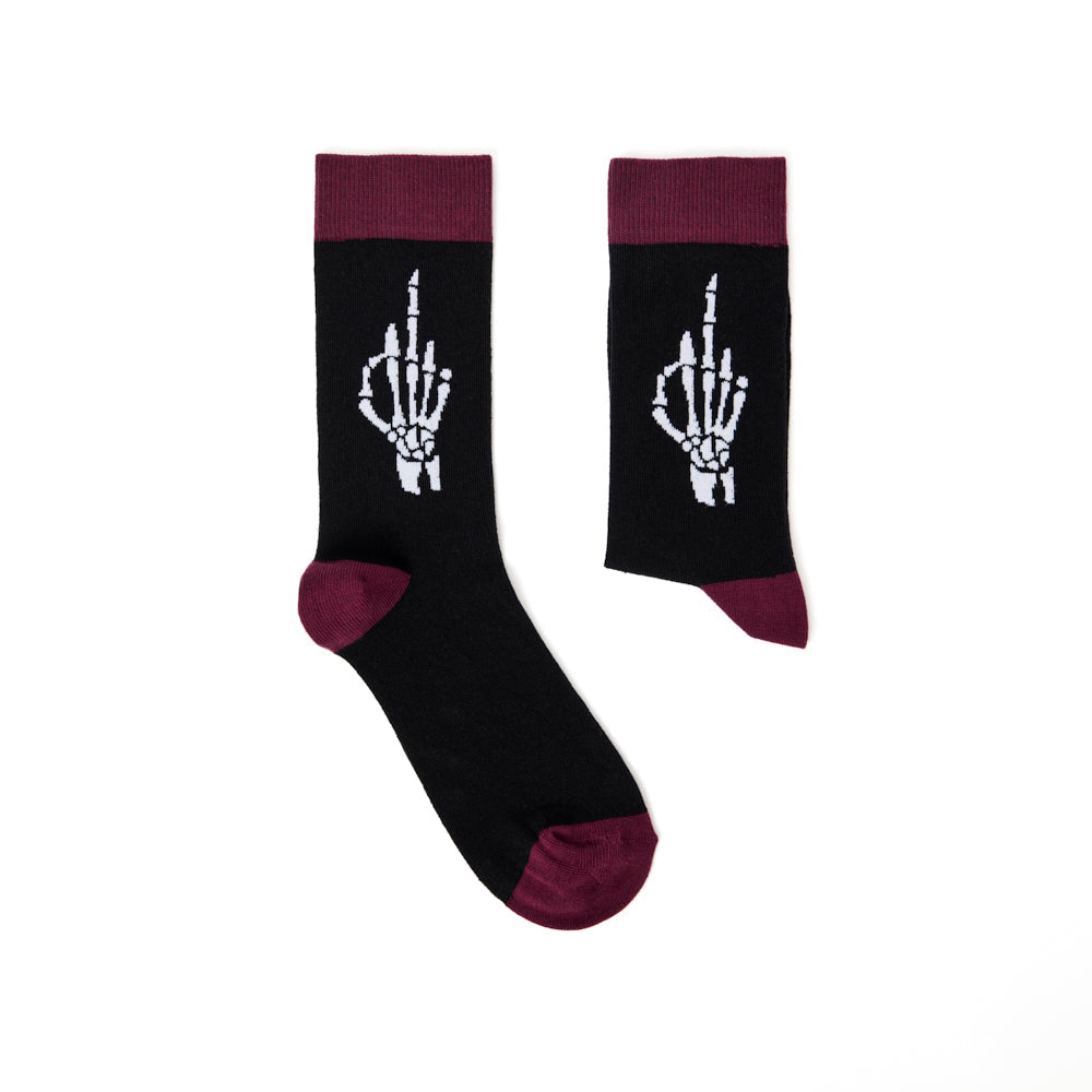 Unisex Skeleton Sweary Hand Socks
